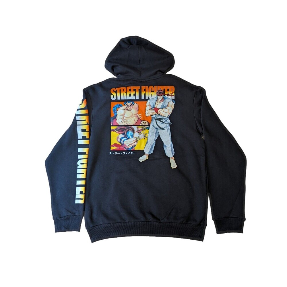 Capcom Streetfighter Ryu Retro Graphic Pull Over Hoodie - Mens Medium New